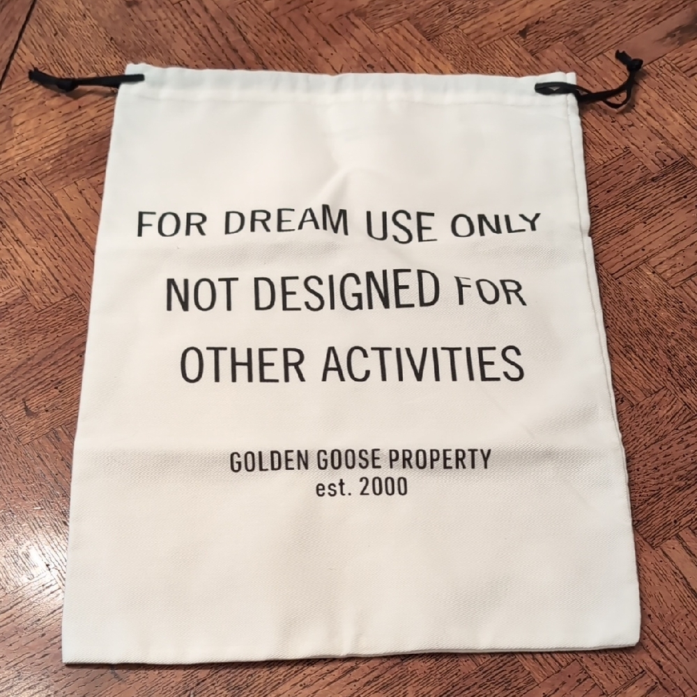 Golden Goose Cream Drawstring Dust Bag - New